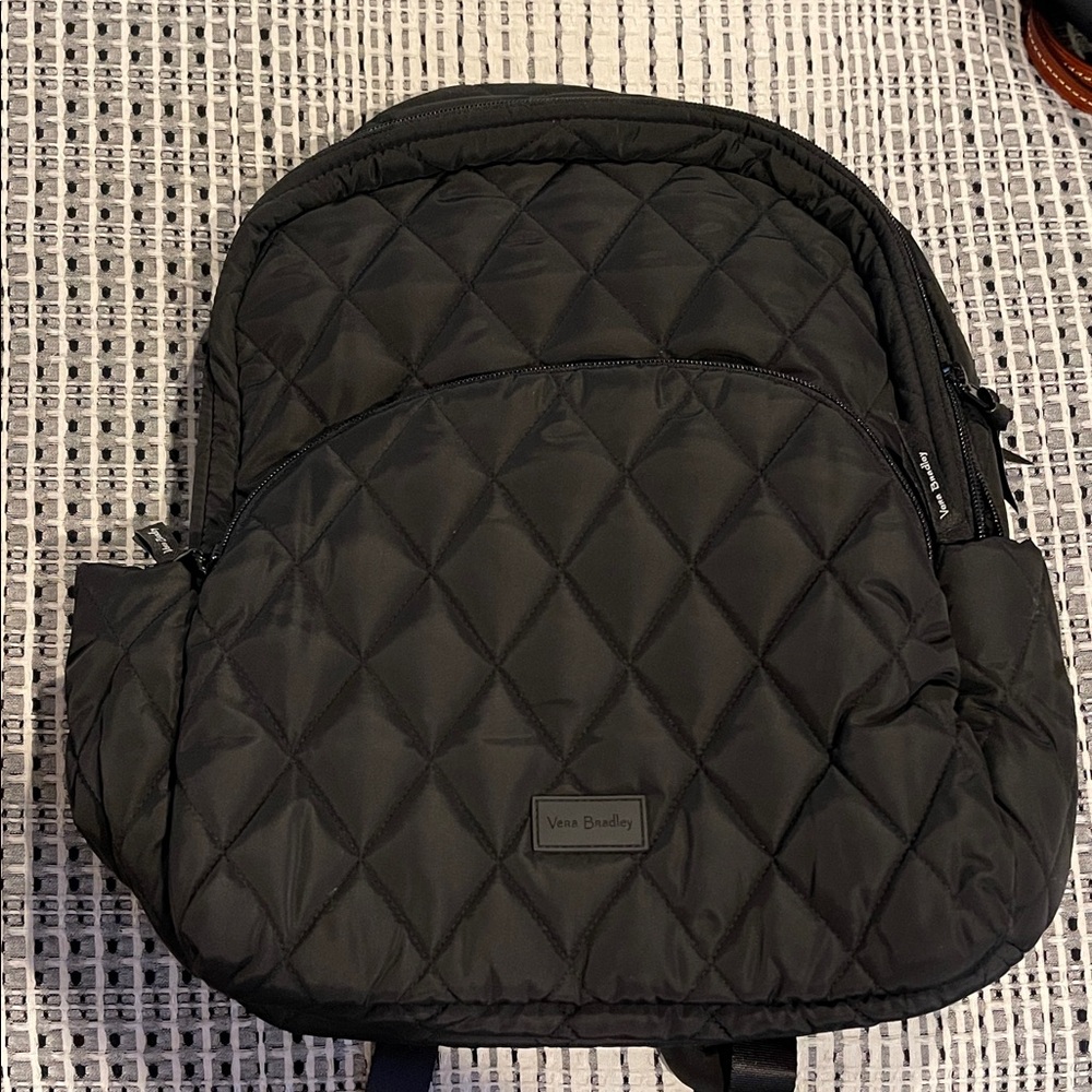 Vera Bradley Quilted Black Backpack